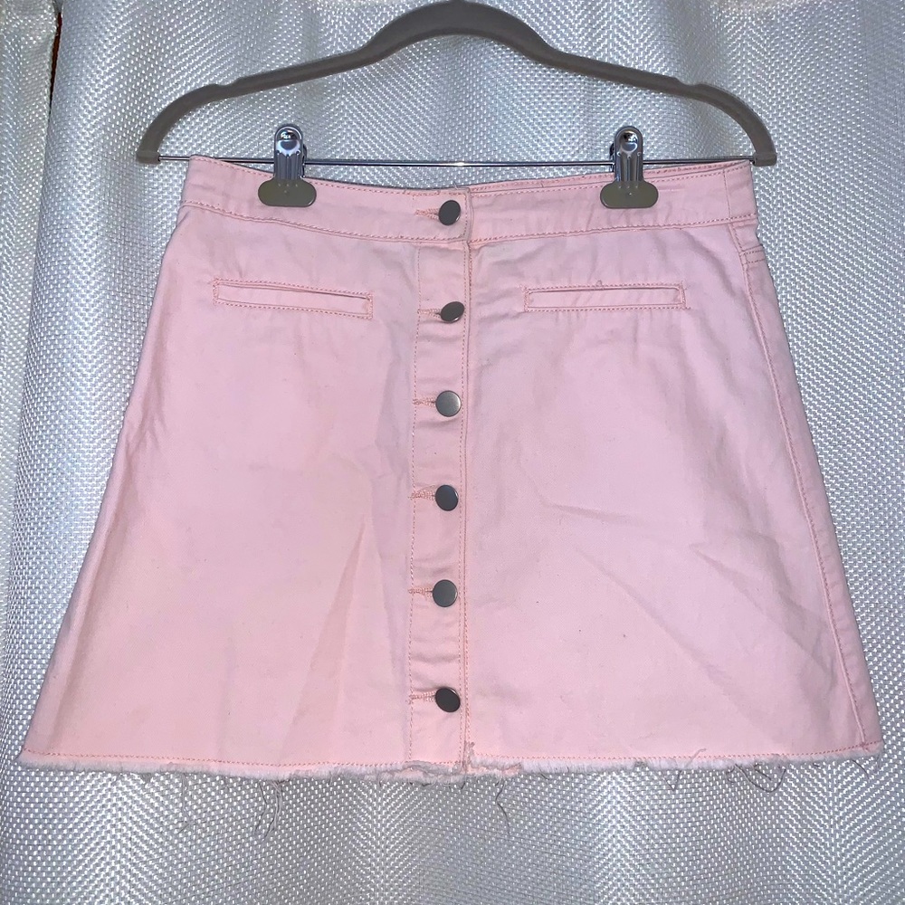 Cute pink mini skirt
